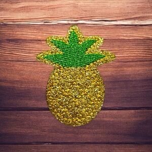 Glitter Pineapple Embroidered Patch
